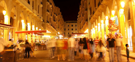 Downtown Beirut bustles at night 